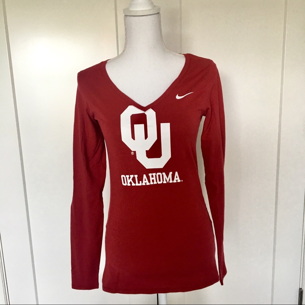 SALE Nike | OU V-Neck Long Sleeve Tee